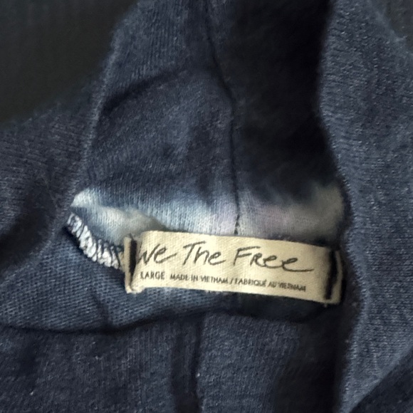 We The Free Blue- White- Purple Mockneck Tie-Dye Long Sleeve Tee - Picture 2 of 6